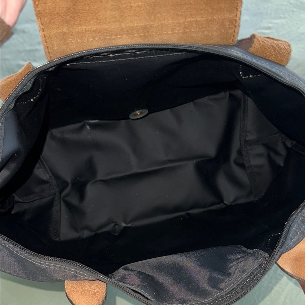 Classic Medium Black Tote with Brown Trim - Women Bags - Picture 6 of 7